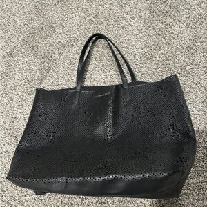 Victoria's Secret Elegant Black Perforated Tote
